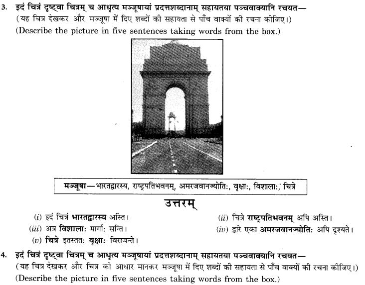 NCERT Solutions for Class 9th Sanskrit Chapter 4 चित्राधारितम् वर्णनम् 4