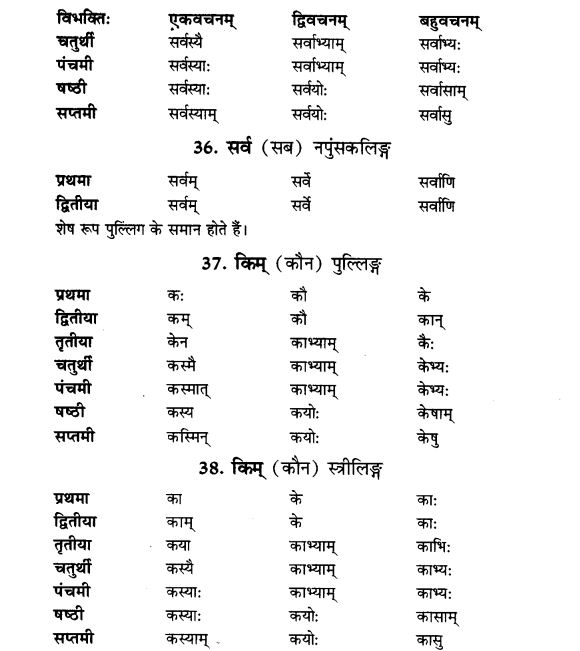 NCERT Solutions for Class 9th Sanskrit Chapter 5 Anathsabdhah, Halanthsabdah, Sarvnamsabdah, Sankhyavachansabdah 16