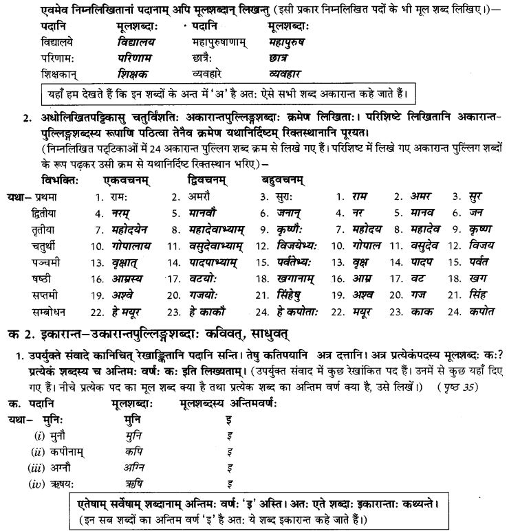 NCERT Solutions for Class 9th Sanskrit Chapter 5 Anathsabdhah, Halanthsabdah, Sarvnamsabdah, Sankhyavachansabdah 24