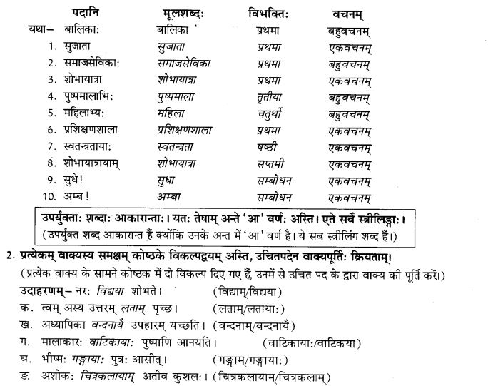 NCERT Solutions for Class 9th Sanskrit Chapter 5 Anathsabdhah, Halanthsabdah, Sarvnamsabdah, Sankhyavachansabdah 30
