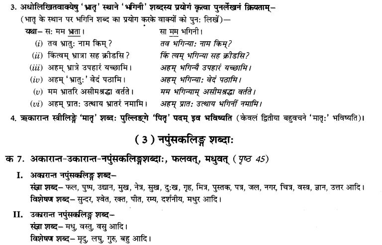 NCERT Solutions for Class 9th Sanskrit Chapter 5 Anathsabdhah, Halanthsabdah, Sarvnamsabdah, Sankhyavachansabdah 38