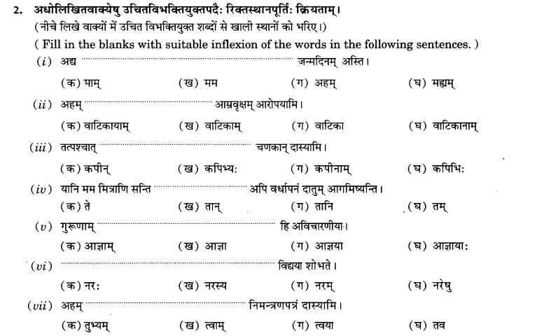 NCERT Solutions for Class 9th Sanskrit Chapter 5 Anathsabdhah, Halanthsabdah, Sarvnamsabdah, Sankhyavachansabdah 61
