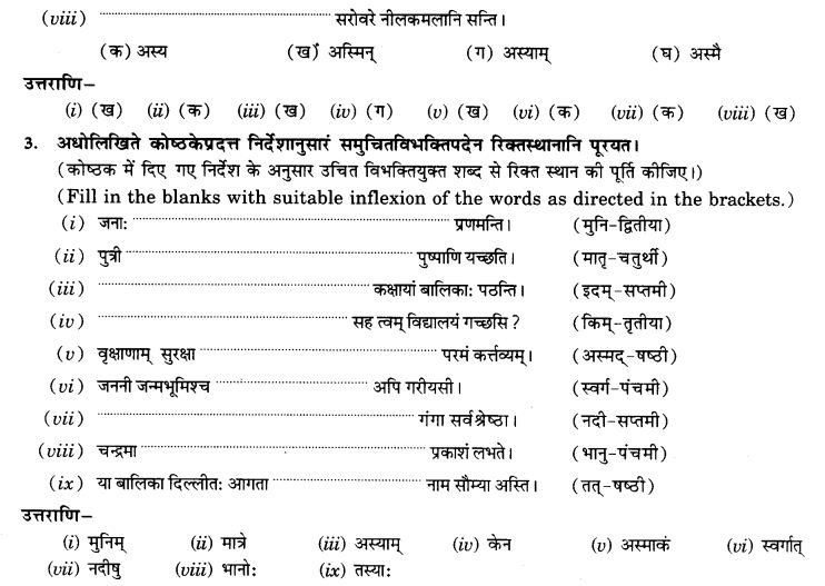 NCERT Solutions for Class 9th Sanskrit Chapter 5 Anathsabdhah, Halanthsabdah, Sarvnamsabdah, Sankhyavachansabdah 62