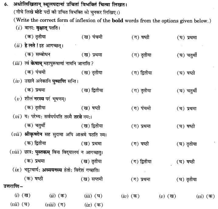 NCERT Solutions for Class 9th Sanskrit Chapter 5 Anathsabdhah, Halanthsabdah, Sarvnamsabdah, Sankhyavachansabdah 67