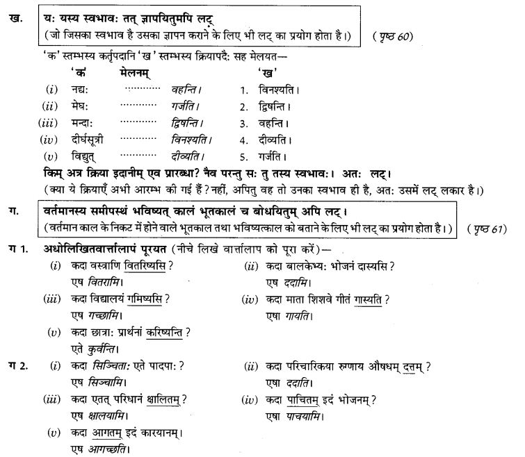 NCERT Solutions for Class 9th Sanskrit Chapter 6 Varthmankalah 10