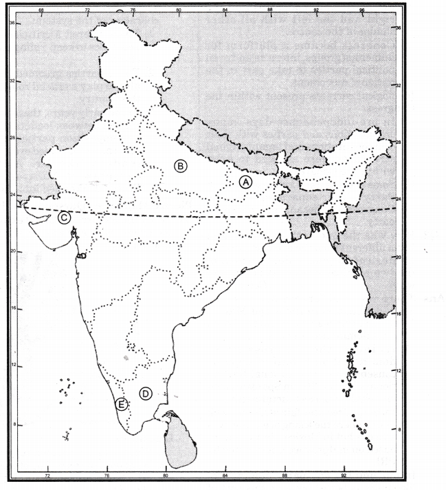 NCERT Solutions for Class 12 Political Science Era of One Party Dominance Map Based Questions Q1