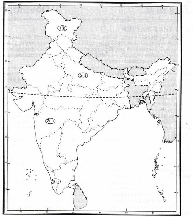 NCERT Solutions for Class 12 Political Science Era of One Party Dominance Map Based Questions Q2