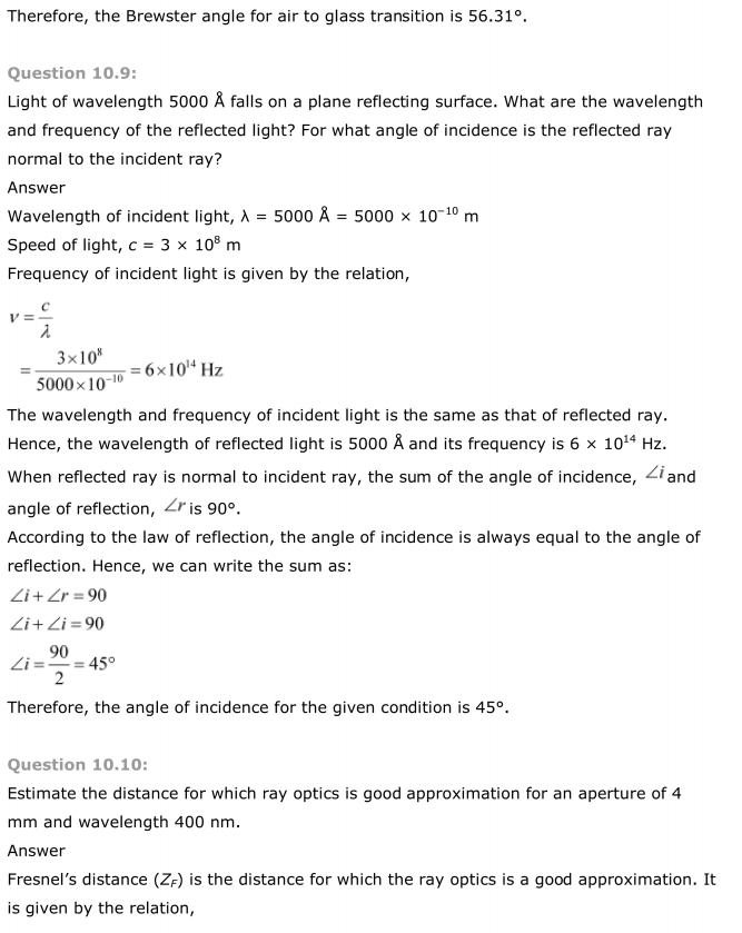 NCERT Solutions For Class 12 Physics Chapter 10 Wave Optics 8