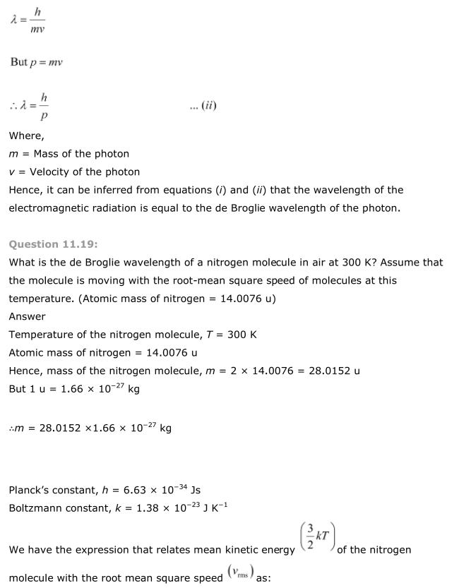 NCERT Solutions For Class 12 Physics Chapter 11 Dual Nature of Radiation and Matter 19