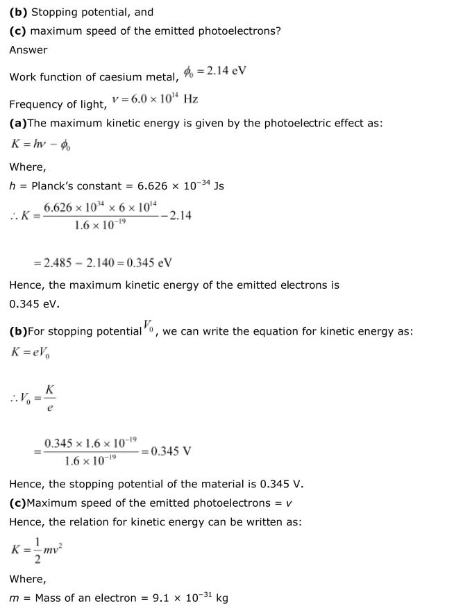 NCERT Solutions For Class 12 Physics Chapter 11 Dual Nature of Radiation and Matter 2