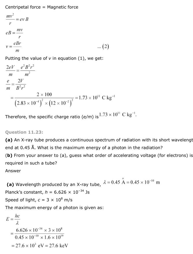 NCERT Solutions For Class 12 Physics Chapter 11 Dual Nature of Radiation and Matter 25