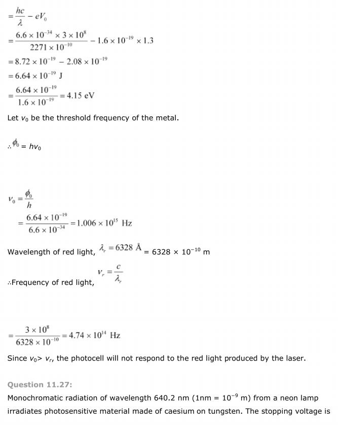 NCERT Solutions For Class 12 Physics Chapter 11 Dual Nature of Radiation and Matter 30