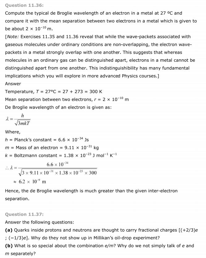 NCERT Solutions For Class 12 Physics Chapter 11 Dual Nature of Radiation and Matter 43