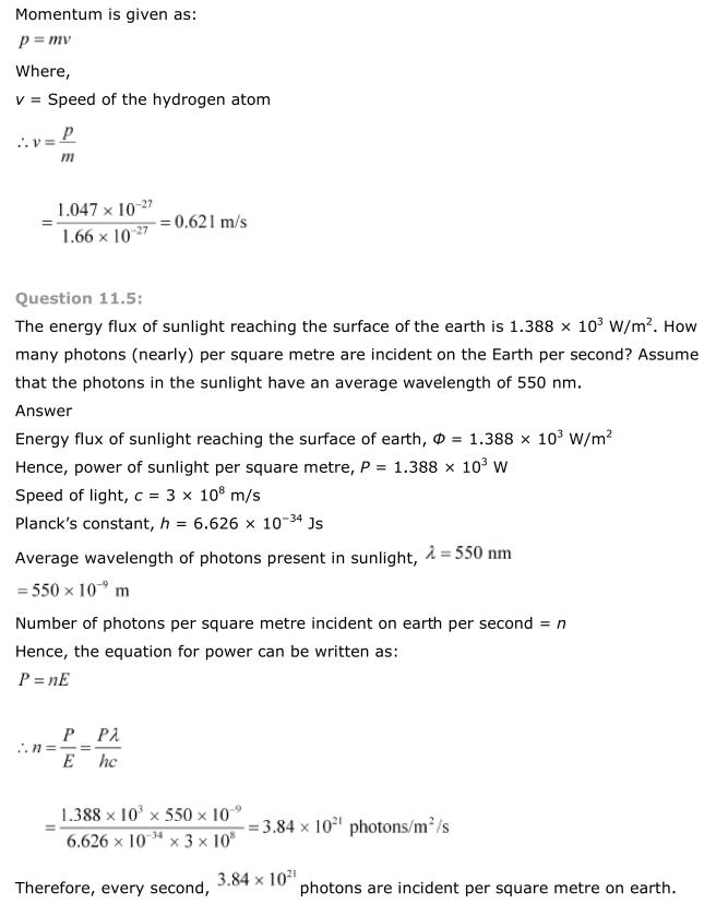 NCERT Solutions For Class 12 Physics Chapter 11 Dual Nature of Radiation and Matter 5