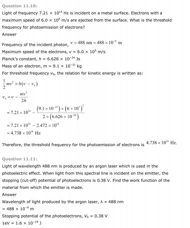 NCERT Solutions For Class 12 Physics Chapter 11 Dual Nature of Radiation and Matter 9