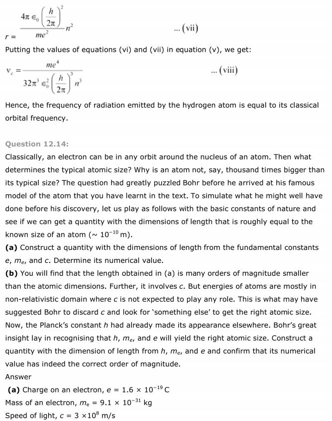 NCERT Solutions For Class 12 Physics Chapter 12 Atoms 15