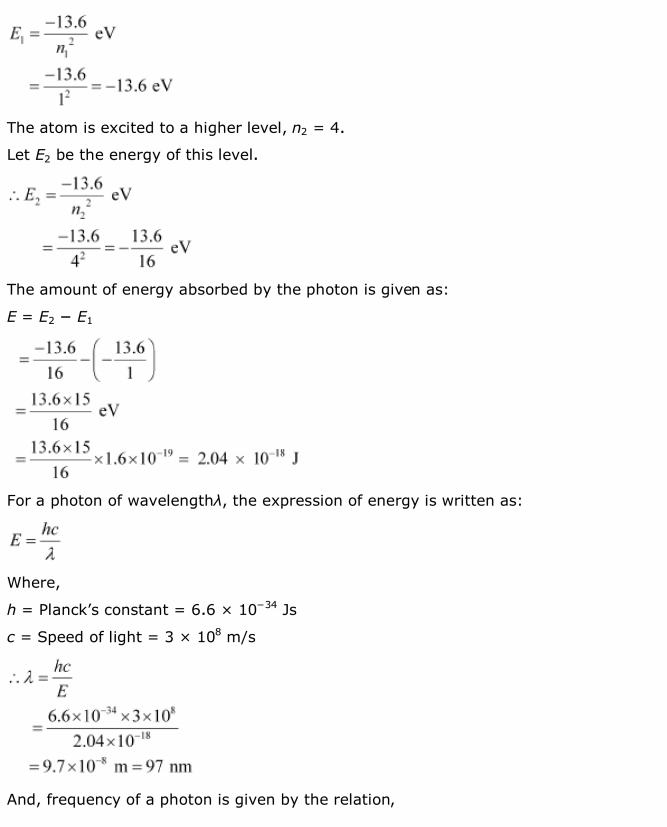 NCERT Solutions For Class 12 Physics Chapter 12 Atoms 4