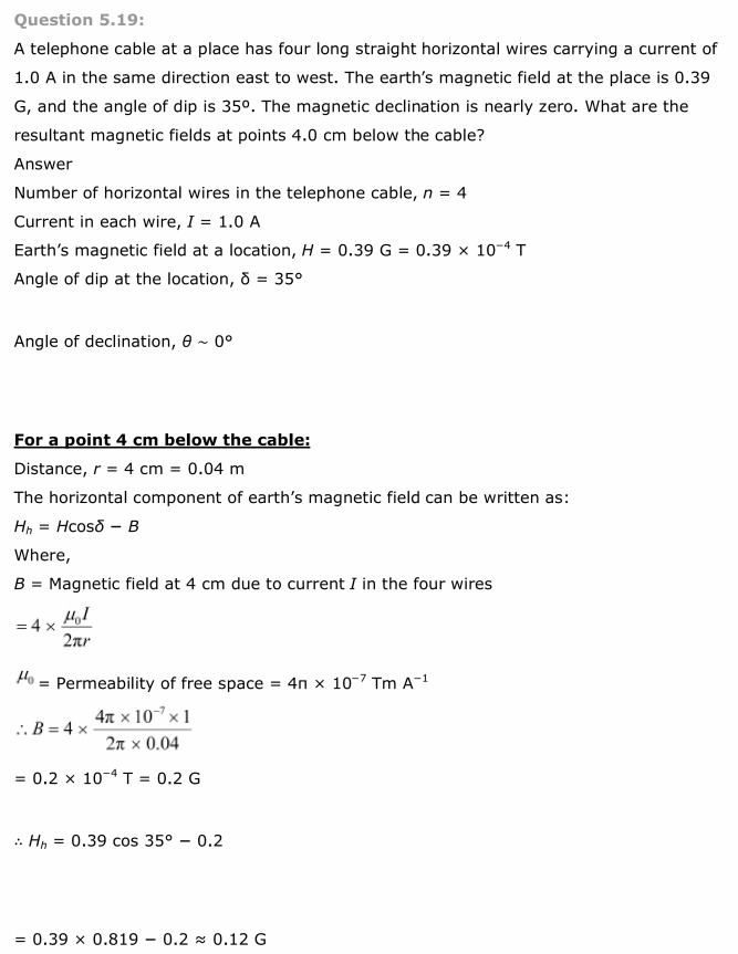 NCERT Solutions For Class 12 Physics Chapter 5 Magnetism and Matter 18