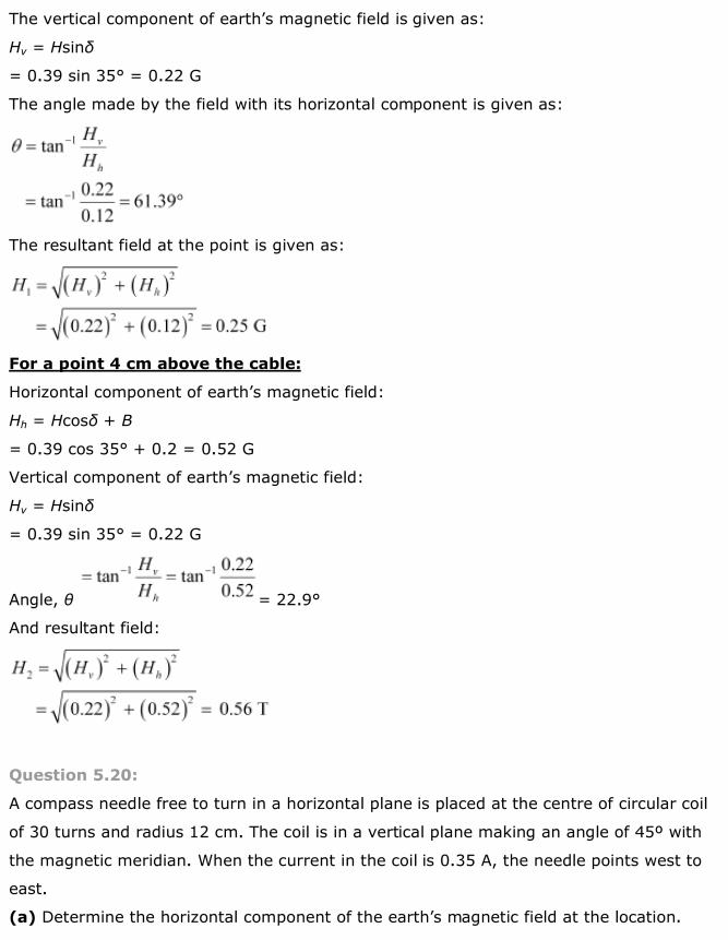 NCERT Solutions For Class 12 Physics Chapter 5 Magnetism and Matter 19
