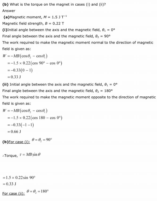 NCERT Solutions For Class 12 Physics Chapter 5 Magnetism and Matter 6