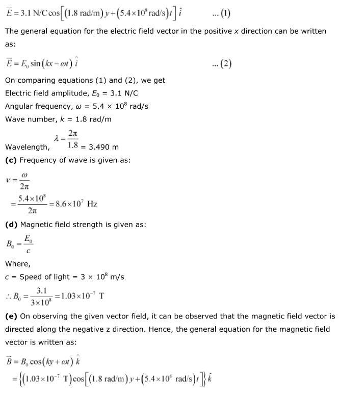 NCERT Solutions For Class 12 Physics Chapter 8 Electromagnetic Waves 11