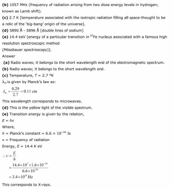 NCERT Solutions For Class 12 Physics Chapter 8 Electromagnetic Waves 14
