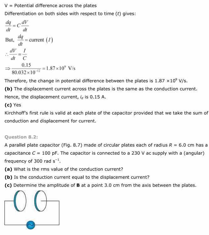 NCERT Solutions For Class 12 Physics Chapter 8 Electromagnetic Waves 2