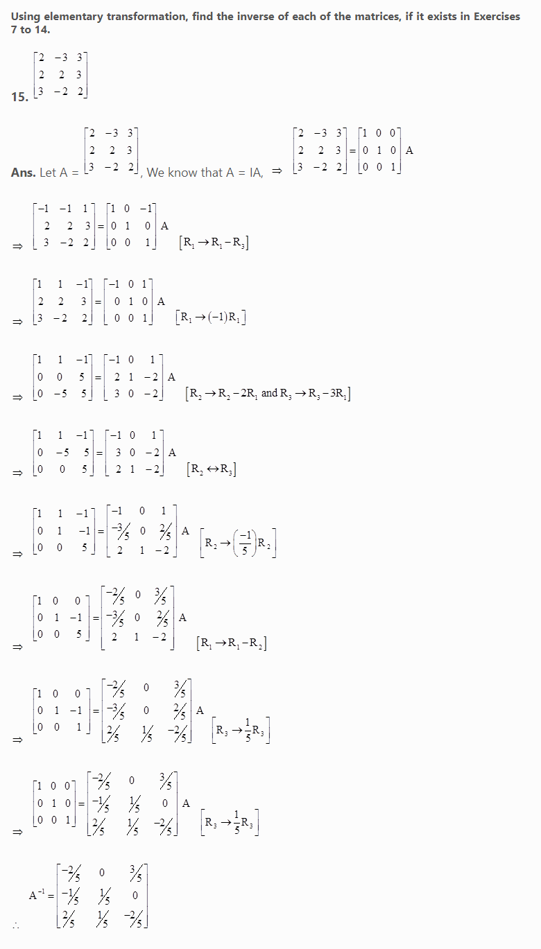 NCERT Solutions for Class 12 Maths Ex 3.4 Q 15.