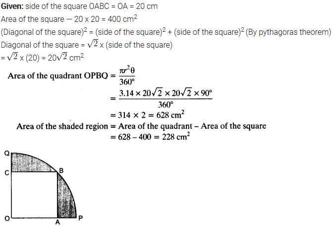 Areas Related To Circles Class 10 Maths NCERT Solutions Ex 12.3 PDF Q13