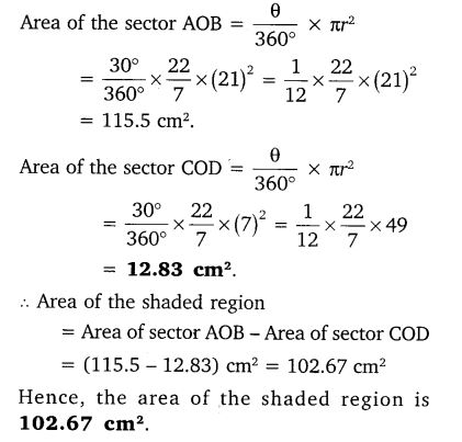 Areas Related To Circles Class 10 Maths NCERT Solutions Ex 12.3 PDF Q14