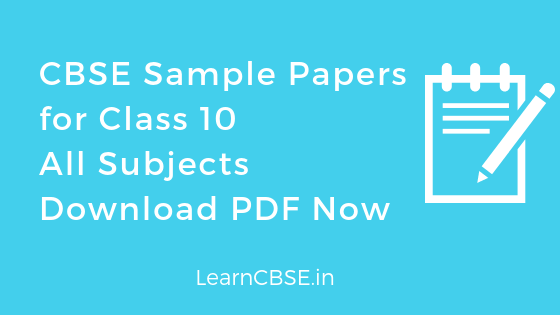cbse sample papers for class 10 2018 pdf