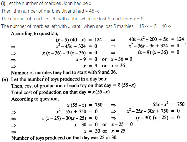 Exercise 4.2 Class 10 Maths NCERT Solutions Chapter 4 Quadratic Equations PDF Download Q2