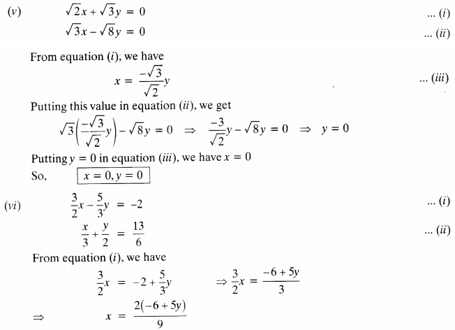 NCERT Solutions for Class 10 Maths Chapter 3 Pdf Pair Of Linear Equations In Two Variables Ex 3.3 Q1.2