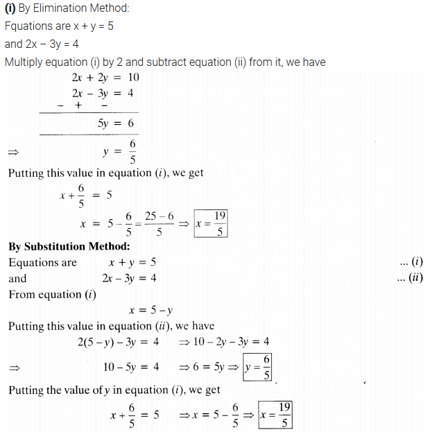 NCERT Solutions for Class 10 Maths Chapter 3 Pdf Pair Of Linear Equations In Two Variables Ex 3.4 Q1