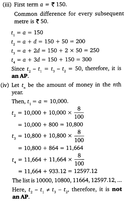 NCERT Solutions for Class 10 Maths Chapter 5 Pdf Arithmetic Progression Ex 5.1 Q1.1