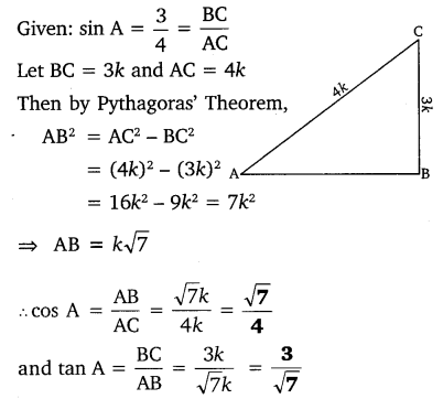 NCERT Solutions for Class 10 Maths Chapter 8 Trigonometry Exercise 8.1 PDF Q3