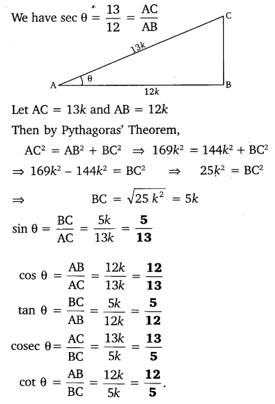 trigonometry exercise for class 10