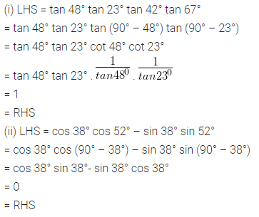 NCERT Solutions for Class 10 Maths Chapter 8 Trigonometry Exercise 8.3 Free PDF Q2