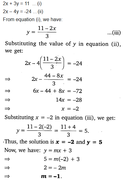 assignment of linear equations for class 10