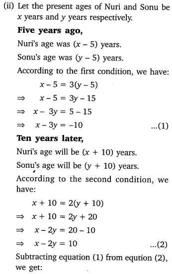 Pair Of Linear Equations In Two Variables Class 10 Maths NCERT Solutions Ex 3.4 Q2.1