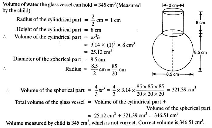 Surface Area And Volume Class 10 NCERT Solutions PDF Q8