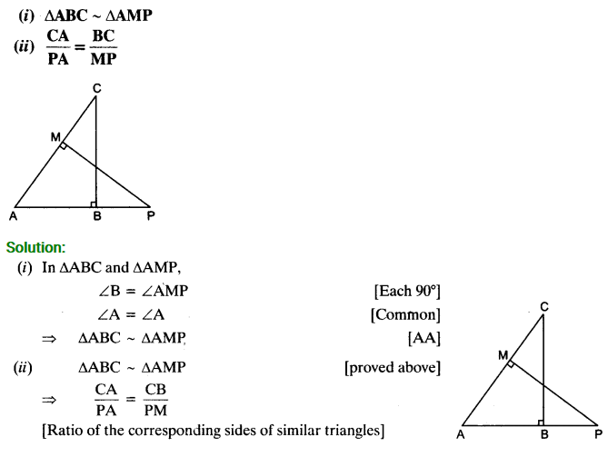 Triangles Class 10 Ex 6.3 NCERT Solutions PDF Q9