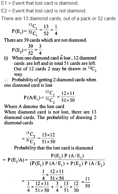 NCERT Solutions for Class 12 Maths Chapter 13 Probability Ex 13.3 Q 12