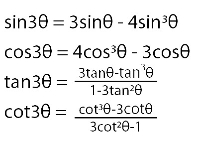 Trigonometric Formulas Triple Angle Formulas