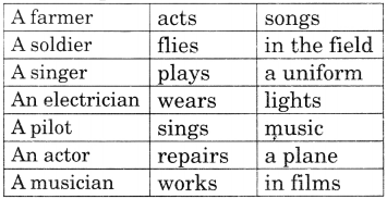 NCERT Solutions for Class 2 English Chapter 16 I am the Music Man Lets Write Q1