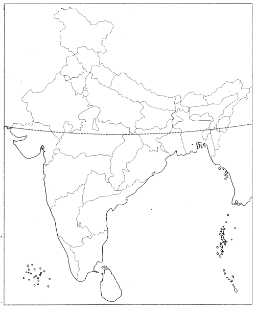 Class 9 Geography Map Work Chapter 2 Physical Features of India 2.1