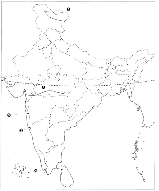 Class 9 Geography Map Work Chapter 2 Physical Features of India 4.1