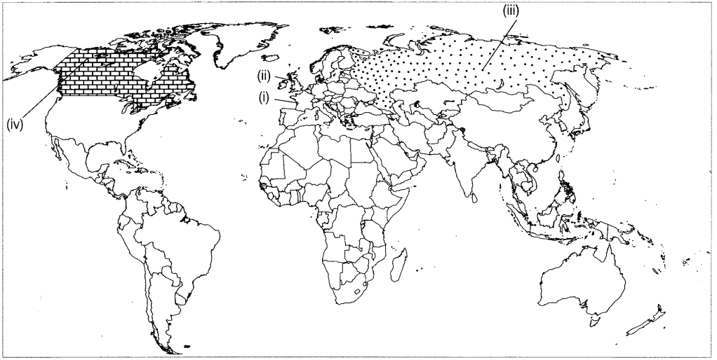 Class 9 History Map Work Chapter 2 Socialism in Europe and the Russian Revolution Q2.1