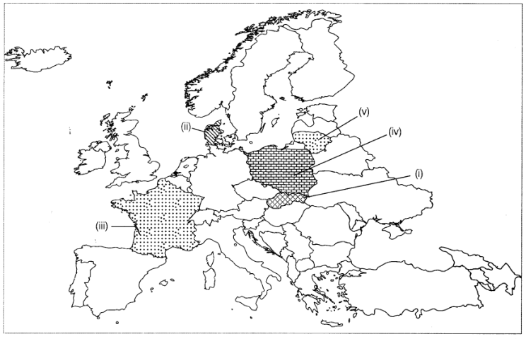 Class 9 History Map Work Chapter 3 Nazism and the Rise of Hitler 2.1