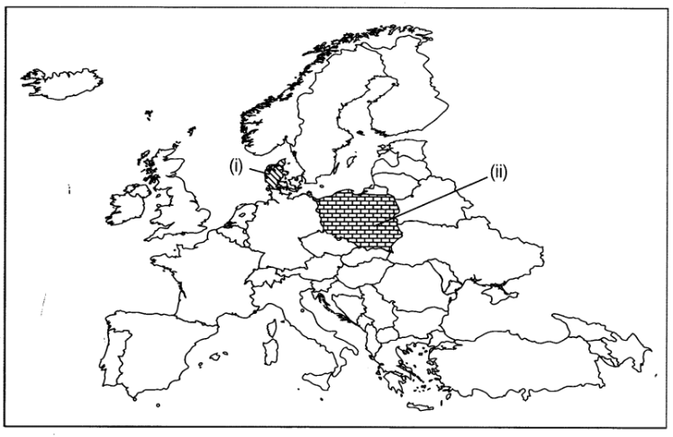 Class 9 History Map Work Chapter 3 Nazism and the Rise of Hitler 3.1